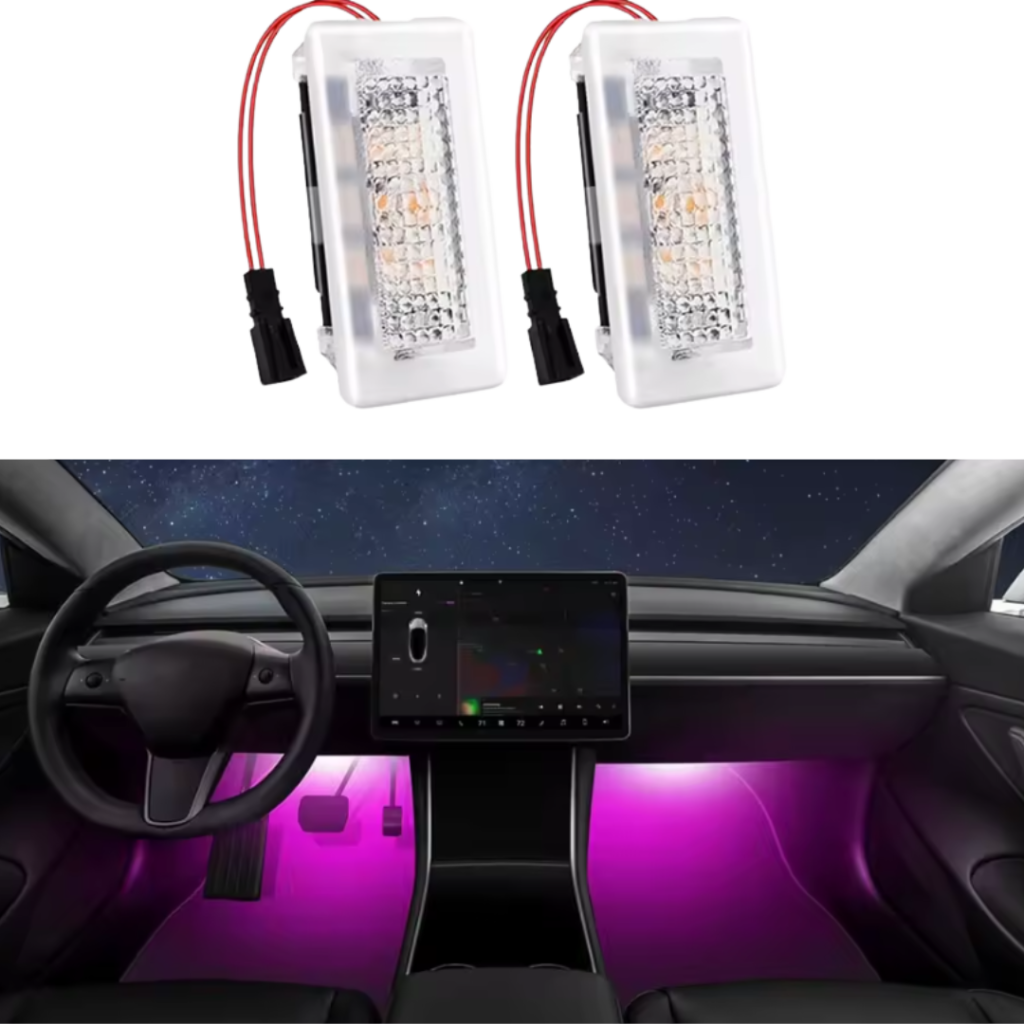 Tesla Model S/3/X/Y LED kojų zonos apšvietimas
