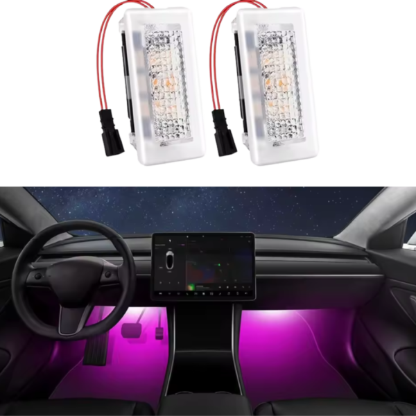 Tesla Model S/3/X/Y LED kojų zonos apšvietimas
